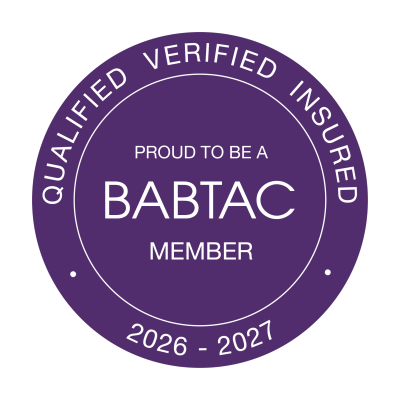 BABTAC Member 2026-2027(1) Babtac qualified verified and insured badge for 2026 to 2027