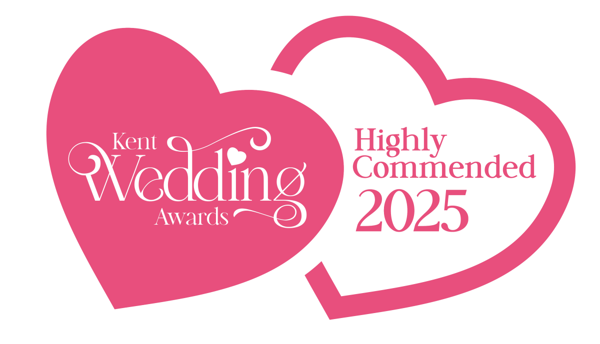 Kent Wedding Awards Highly Commended 2025 Badge.