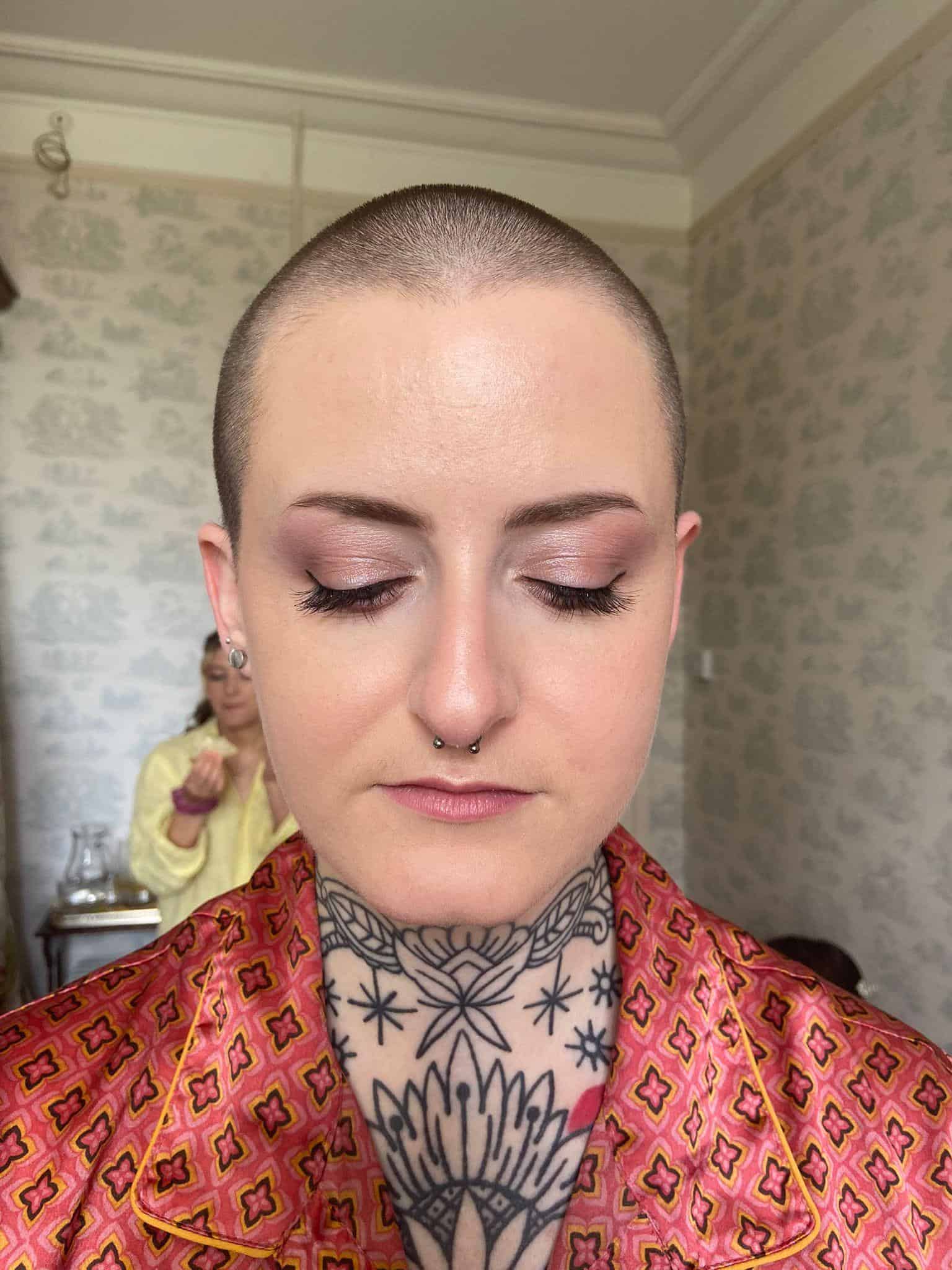 Stephanie’s Bridal Hair and Makeup at Bilsington Priory Stephanie photographed in the grounds of Bilsington Priory with bridal hair and makeup styled by Glamour Brides.