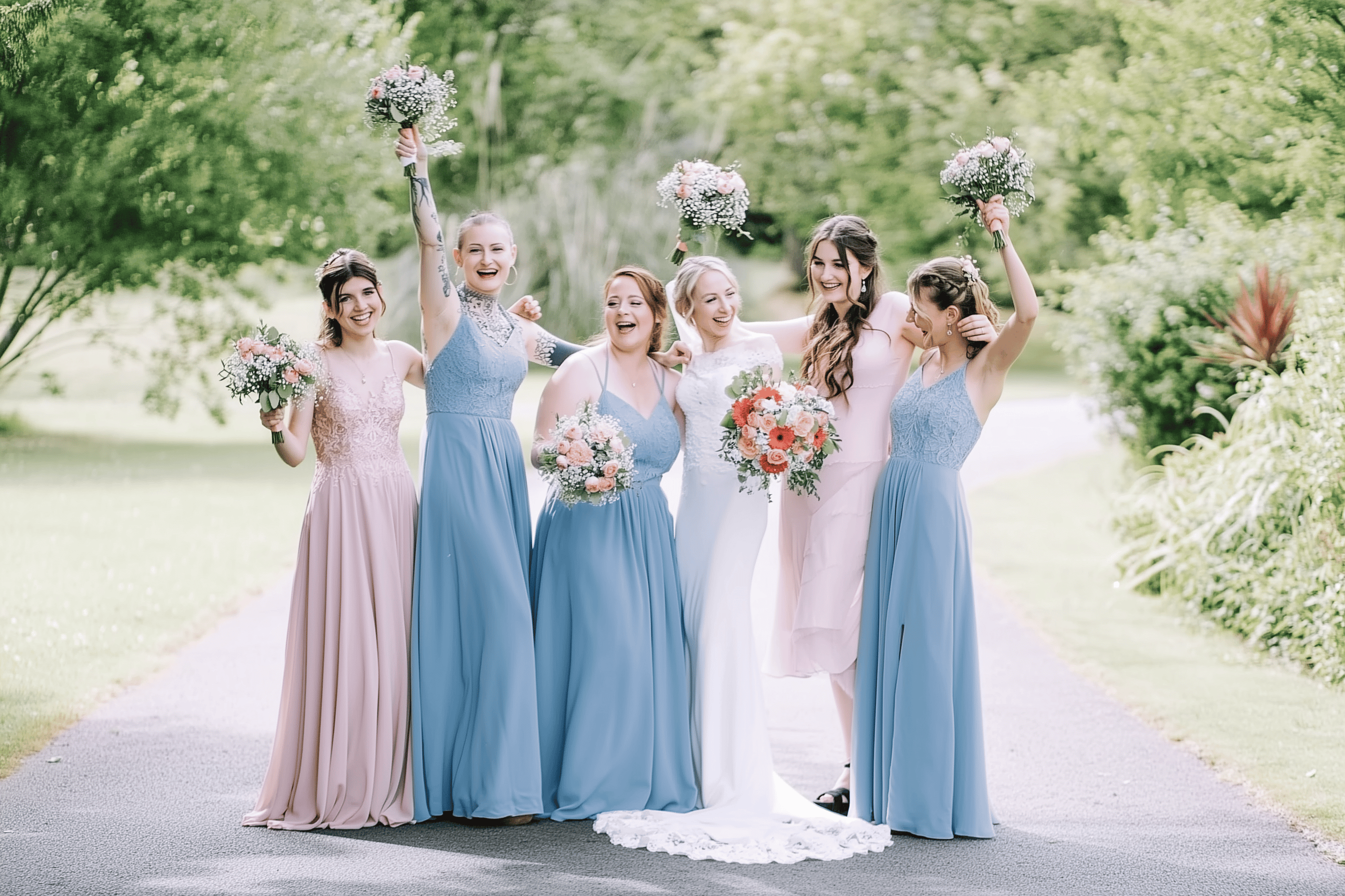 Stephanie, bride at Bilsington Priory in Kent, with elegant bridal hair and natural wedding makeup styled by Glamour Brides.